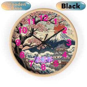 'Mary' Wall Clock wooden black 'Mary' Wall Clock wooden black