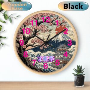 'Mary' Wall Clock wooden black 'Mary' Wall Clock wooden black