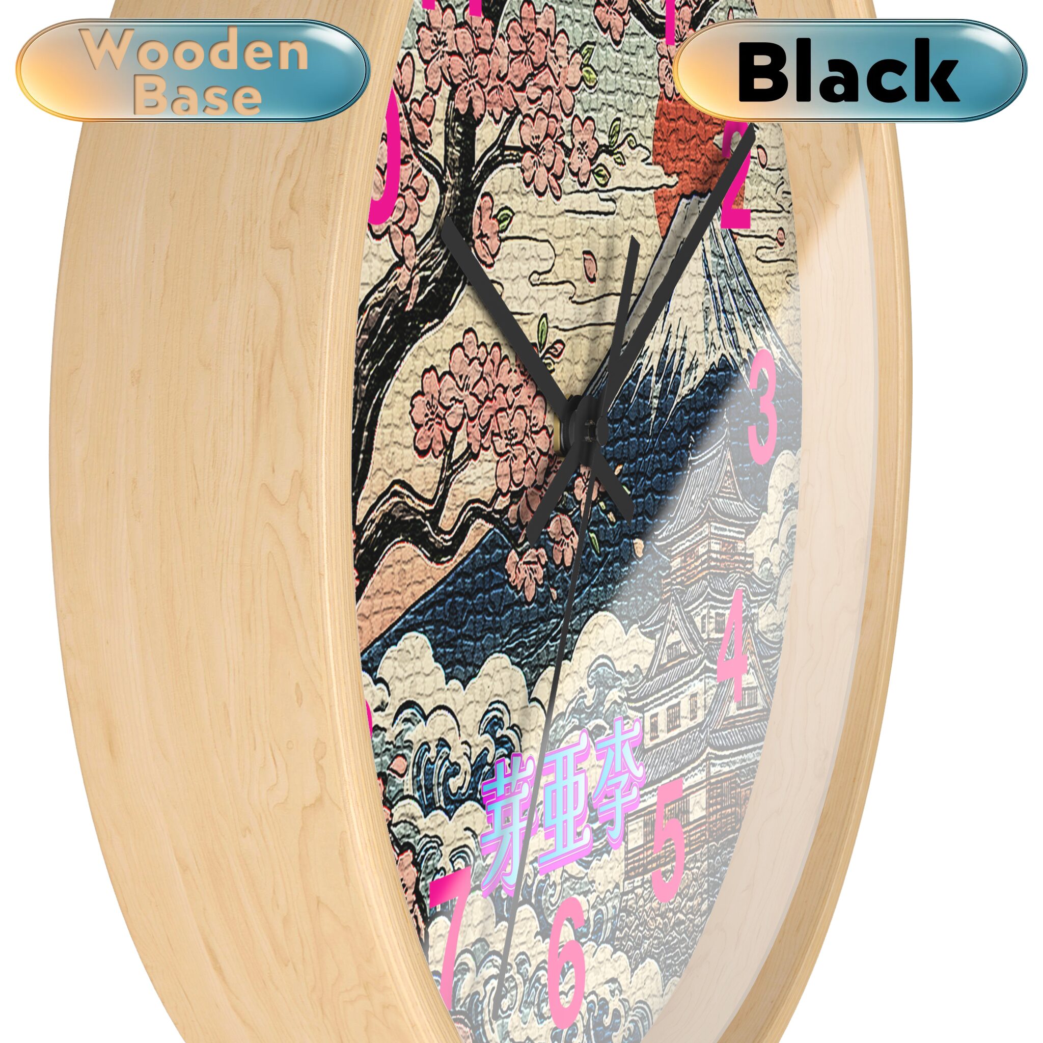 'Mary' Wall Clock wooden black 'Mary' Wall Clock wooden black