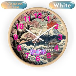 'Mary' Wall Clock wooden white 'Mary' Wall Clock wooden white