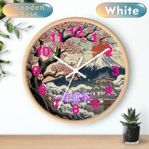 'Mary' Wall Clock wooden white 'Mary' Wall Clock wooden white