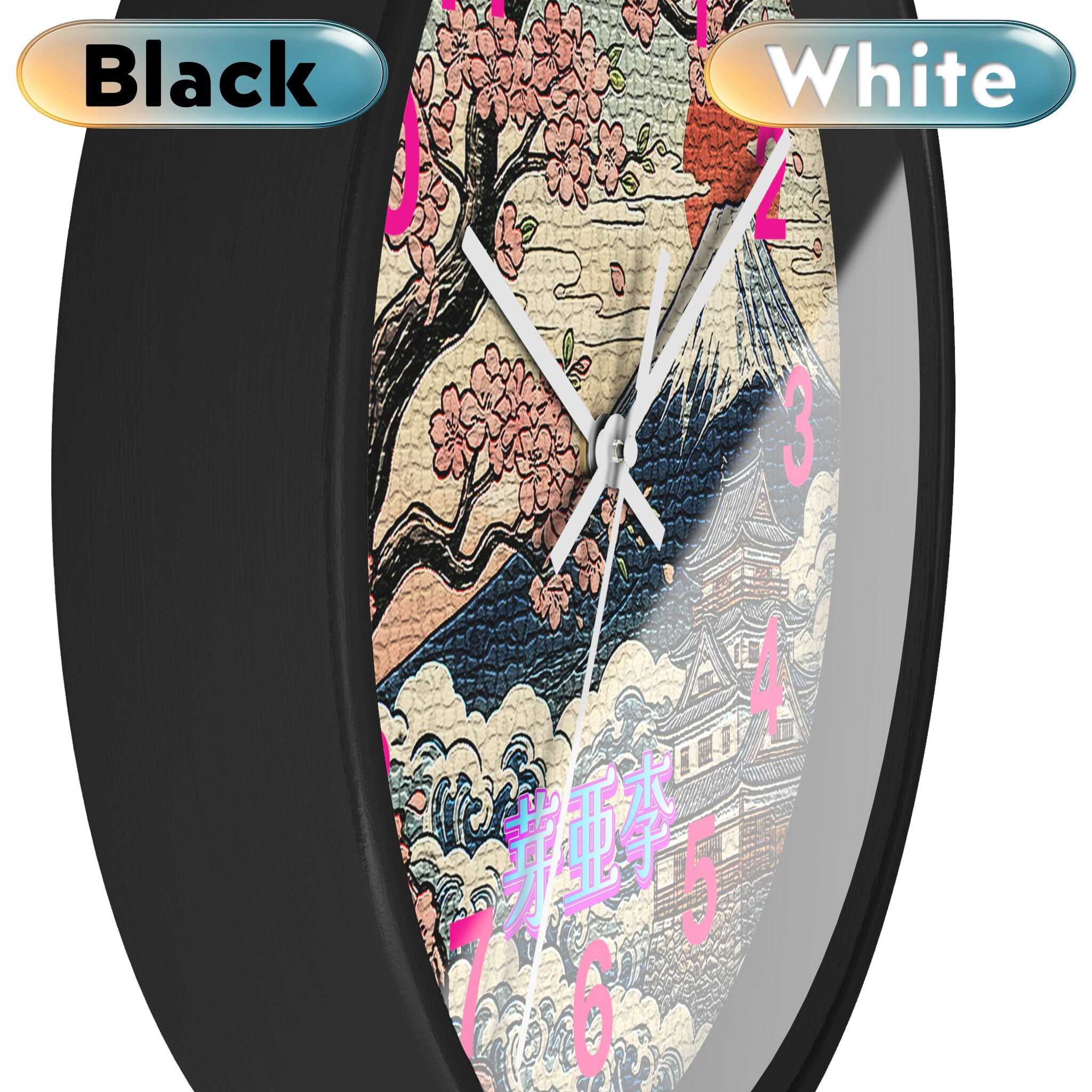 'Mary' Wall Clock black white 'Mary' Wall Clock black white