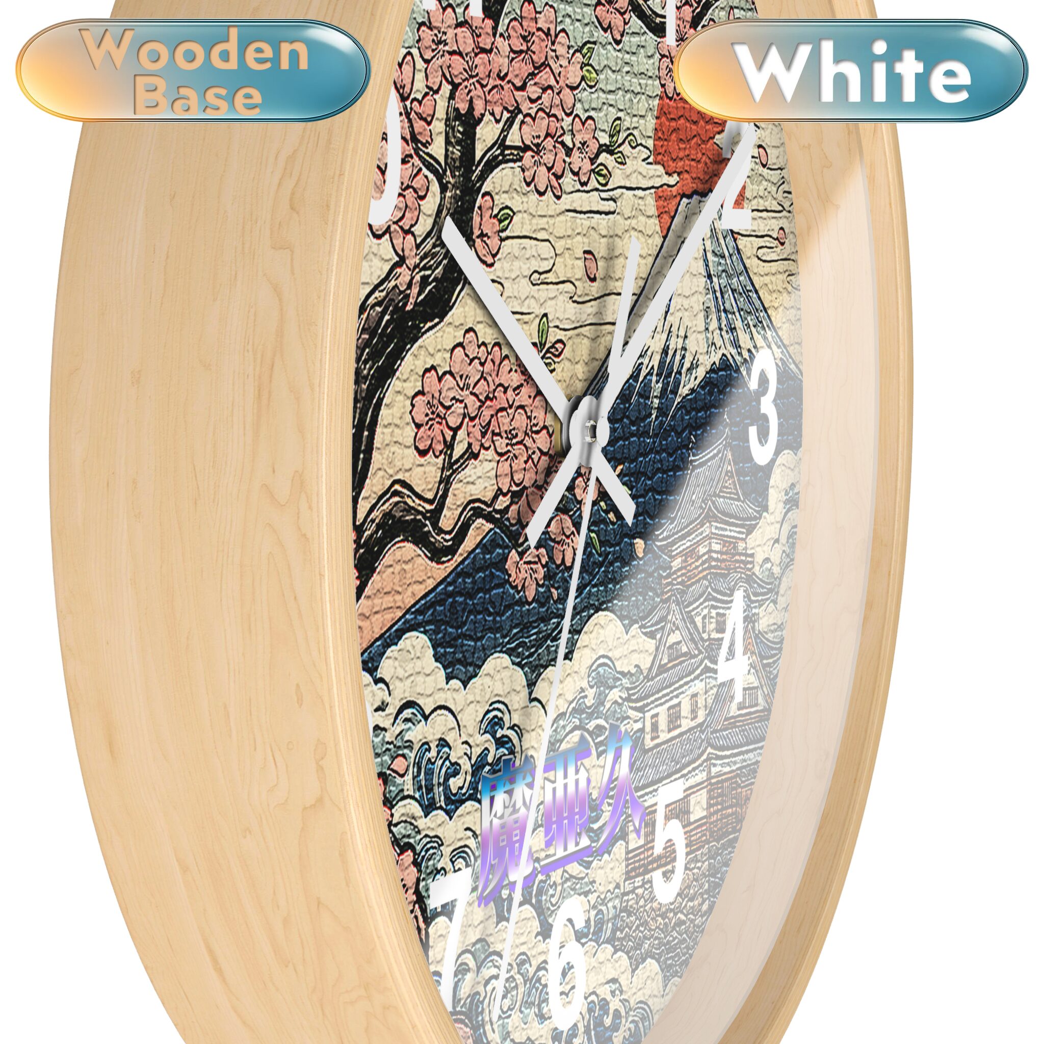 'Mark' Wall Clock wooden white 'Mark' Wall Clock wooden white