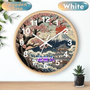 'Mark' Wall Clock wooden white 'Mark' Wall Clock wooden white
