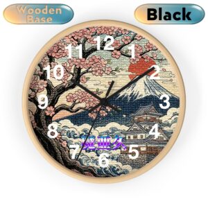 'Mark' Wall Clock wooden black 'Mark' Wall Clock wooden black
