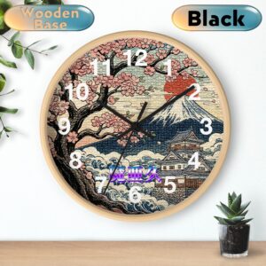 'Mark' Wall Clock wooden black 'Mark' Wall Clock wooden black