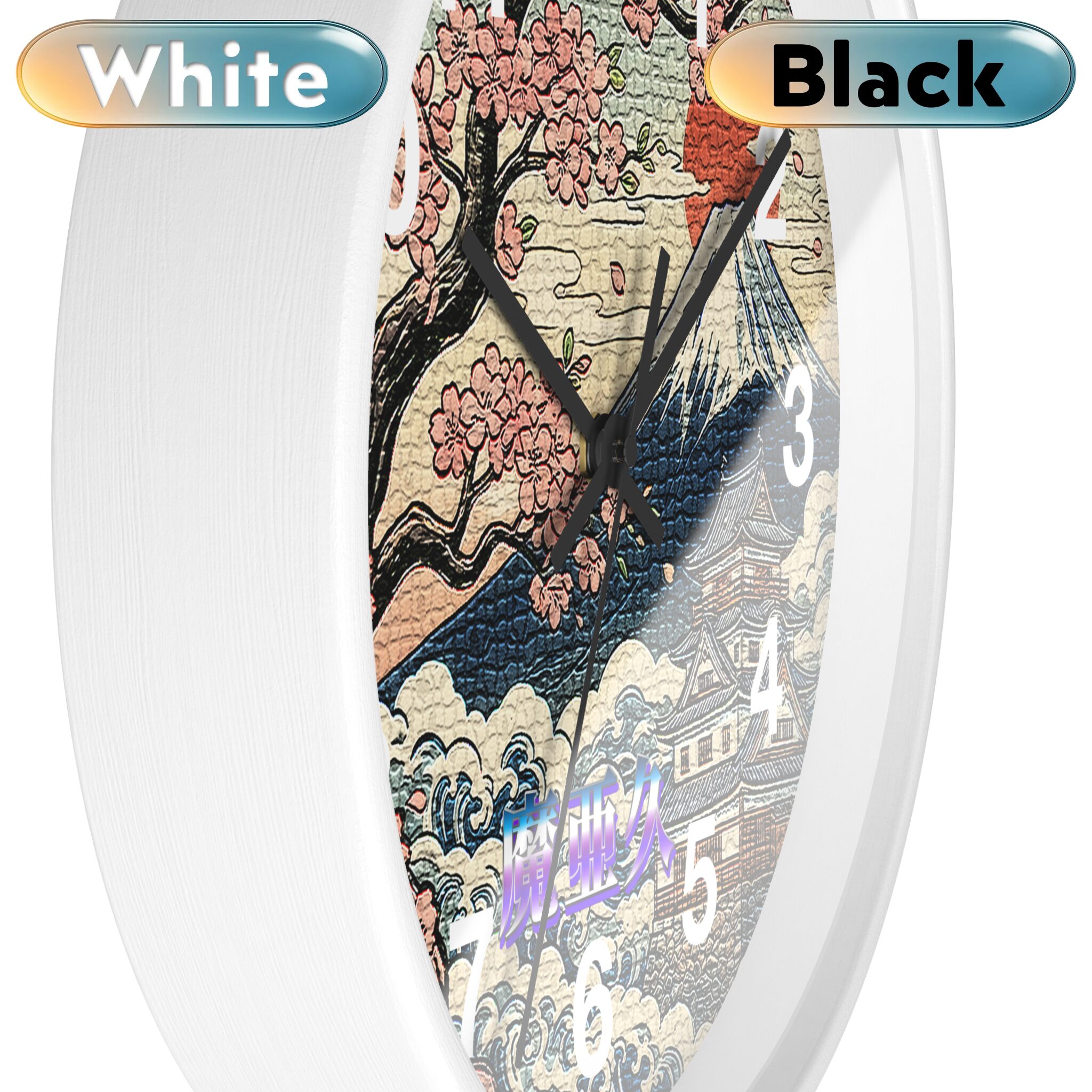 'Mark' Wall Clock white black 'Mark' Wall Clock white black