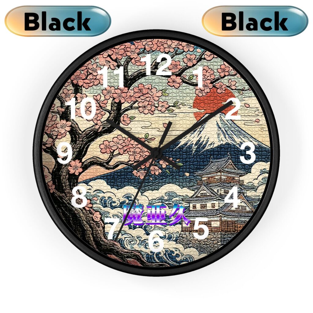 'Mark' Wall Clock black black
